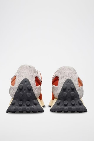 Sneakers U327 en cuir - Orange et blanc