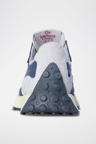 Sneakers U327 en cuir - Bleu marine et blanc