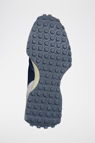 Sneakers U327 en cuir - Bleu marine et blanc