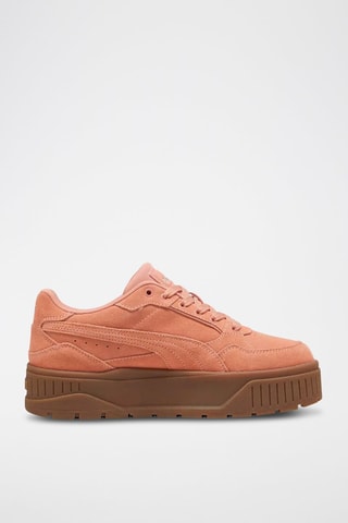 Baskets compensées en nubuck Karmen II Idol - Rose