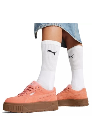 Baskets compensées en nubuck Karmen II Idol - Rose