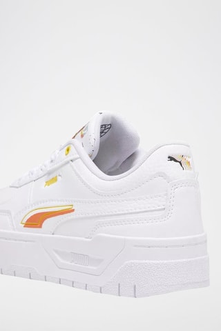 Sneakers en cuir Cali Dream Blanc et orange