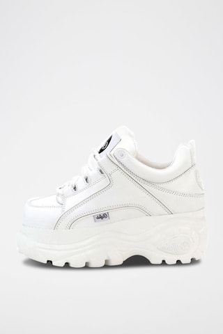 Sneakers plateformes en nubuck Blanc
