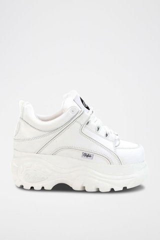 Sneakers plateformes en nubuck Blanc