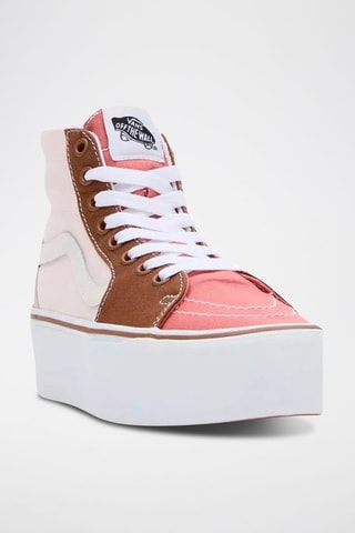Baskets montantes plateformes SK8-HI Stackform - Saumon et marron
