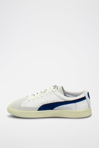 Sneakers en cuir 90680 Blanc et bleu marine