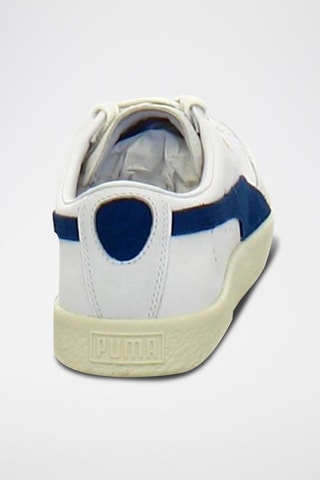 Sneakers en cuir 90680 Blanc et bleu marine