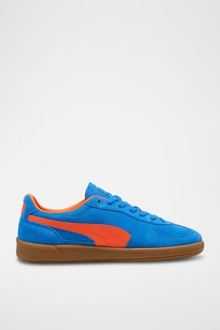 Baskets en nubuck Palermo - Bleu et orange