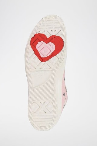 Sneakers plateformes montantes Chuck 70 HI - Rose et blanc