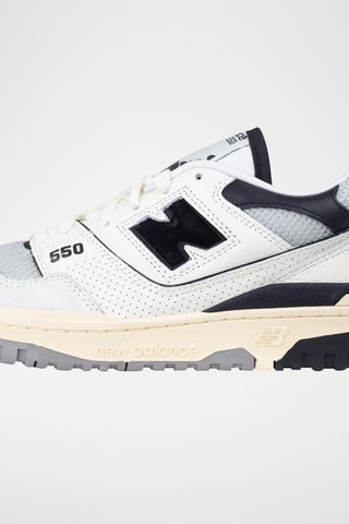 Sneakers en cuir BB550 - Blanc et noir