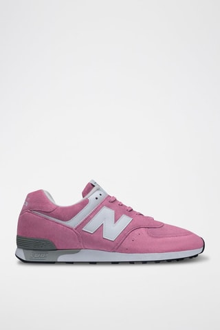 Sneakers en nubuck W576 - Rose et blanc