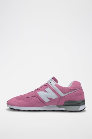 Sneakers en nubuck W576 - Rose et blanc