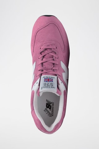 Sneakers en nubuck W576 - Rose et blanc