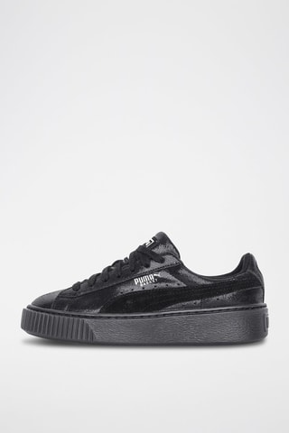 Sneakers en cuir Platform NS Noir