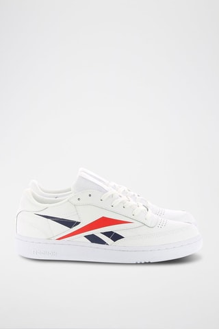 Sneakers en cuir Club C 85 Blanc et bleu marine