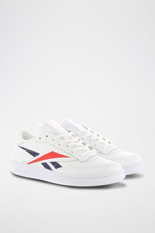 Sneakers en cuir Club C 85 Blanc et bleu marine