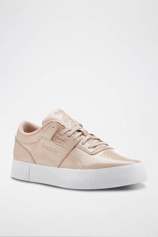 Sneakers en cuir verni Workout Lo Patent - Beige