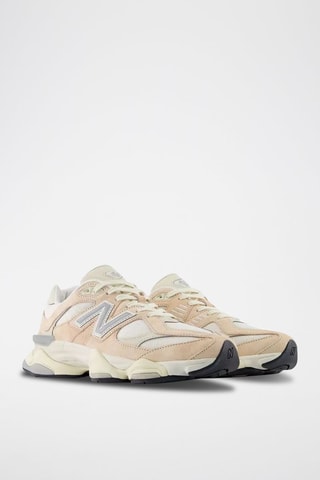 Baskets en cuir 9060 - Rose et blanc