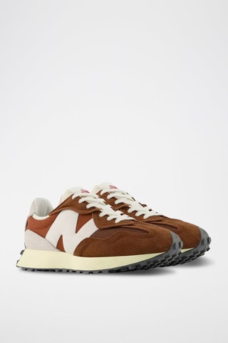 Baskets 327 en cuir - Marron et blanc