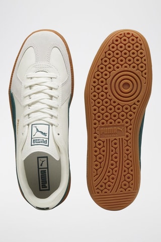 Baskets en cuir Army Trainer - Blanc et vert foncé
