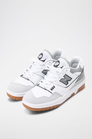 Baskets en cuir BB550 - Blanc et gris