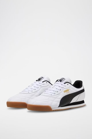 Baskets en cuir Roma Anniversario - Blanc et noir