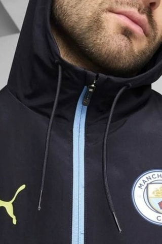 Veste de survêtement à capuche Pre-Match Manchester City 2024/25 - Bleu foncé