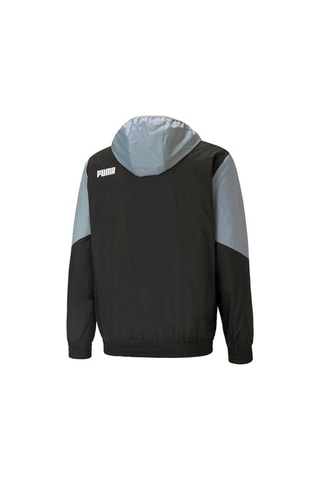 Veste de survêtement à capuche Windbreaker - Gris et noir