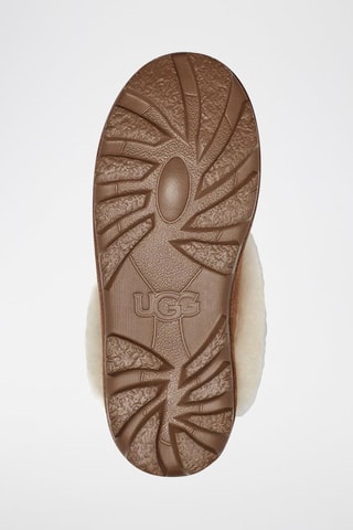 Chaussons fourrés en nubuck Coquette Camel