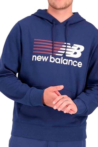 Sweat à capuche - Bleu marine et rouge