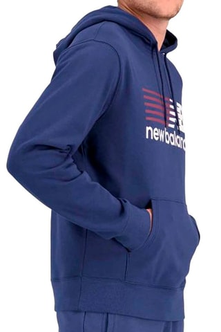 Sweat à capuche - Bleu marine et rouge