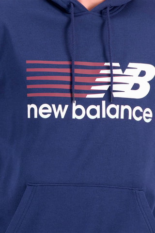 Sweat à capuche - Bleu marine et rouge