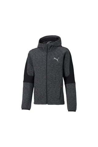 Sweat à capuche Evostripe - Anthracite chiné et noir