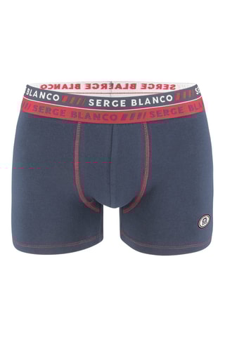 2 boxers avec surpiqûres Noir et kaki - Serge Blanco