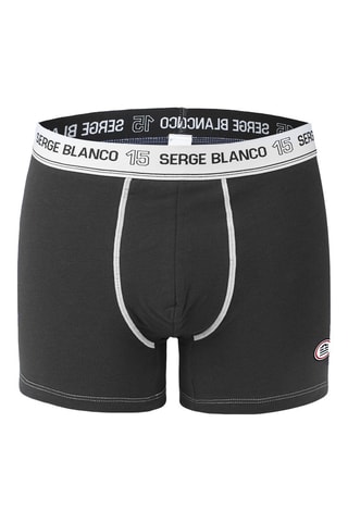 2 boxers avec surpiqûres Noir - Serge Blanco