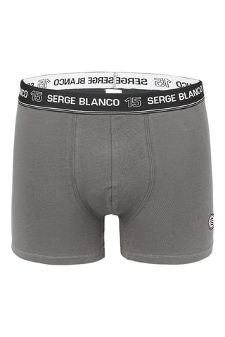 2 boxers Noir et gris - Serge Blanco