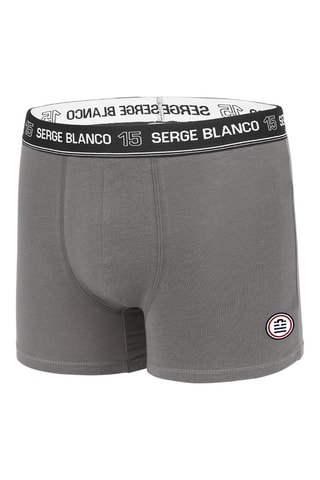 2 boxers Noir et gris - Serge Blanco