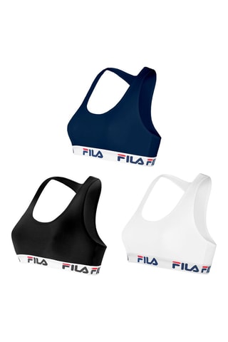 3 brassières Noir, bleu et blanc - Fila