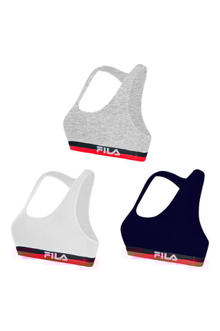 3 brassières Bleu, gris et blanc - Fila