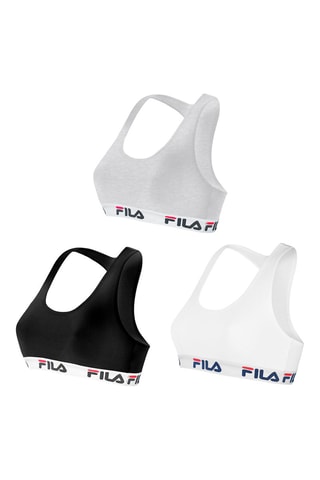 3 brassières Noir, gris et blanc - Fila