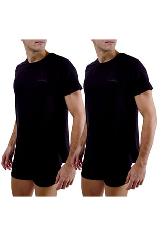 2 t-shirts de pyjama - Noir - Pierre Cardin