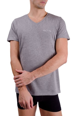 T-shirt de pyjama - Gris clair chiné - Pierre Cardin