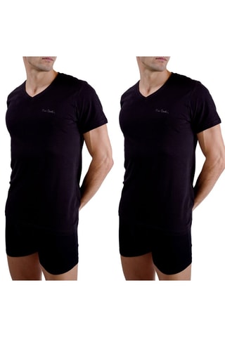 2 t-shirts de pyjama - Noir - Pierre Cardin