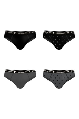 4 cuecas - Preto - Pierre Cardin