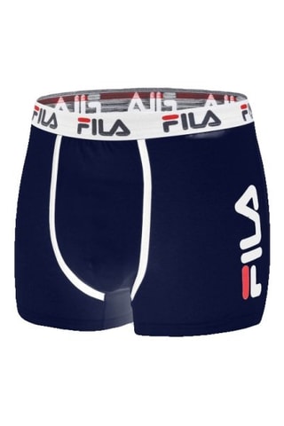4 boxers - Bleu marine, noir et gris clair - Fila