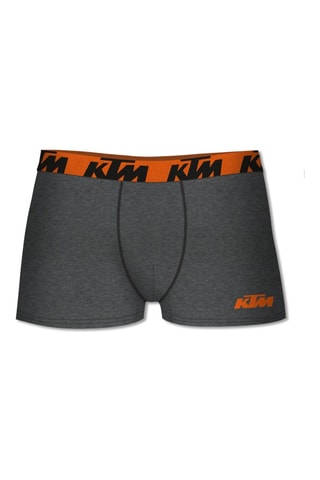 6 boxers - Noir et gris foncé chiné - KTM