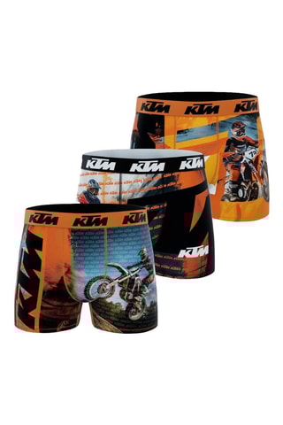3 boxers - Orange et noir - KTM
