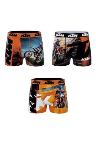 3 boxers - Orange et noir - KTM