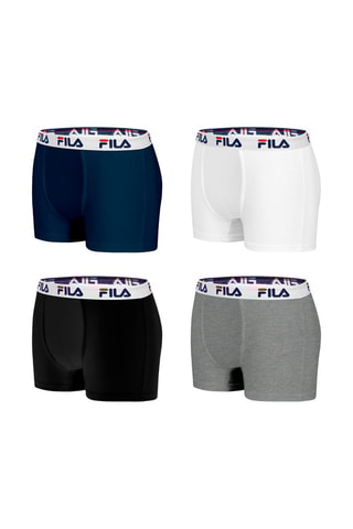 4 boxers - Noir, gris clair et blanc - Fila