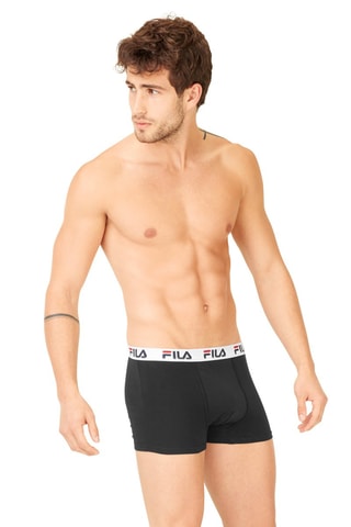 4 boxers - Bleu marine, gris clair et noir - Fila